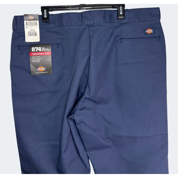 Dickies 874 Original Fit Work Pants Navy Wrinkle Resistant Durable Fabric 44x30 - Picture 11 of 16